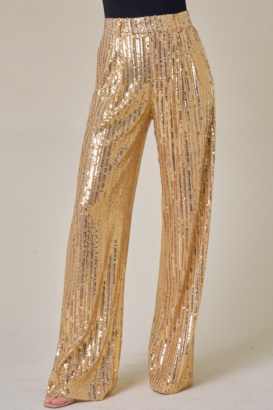 24 Kt Gold Sequin Pants