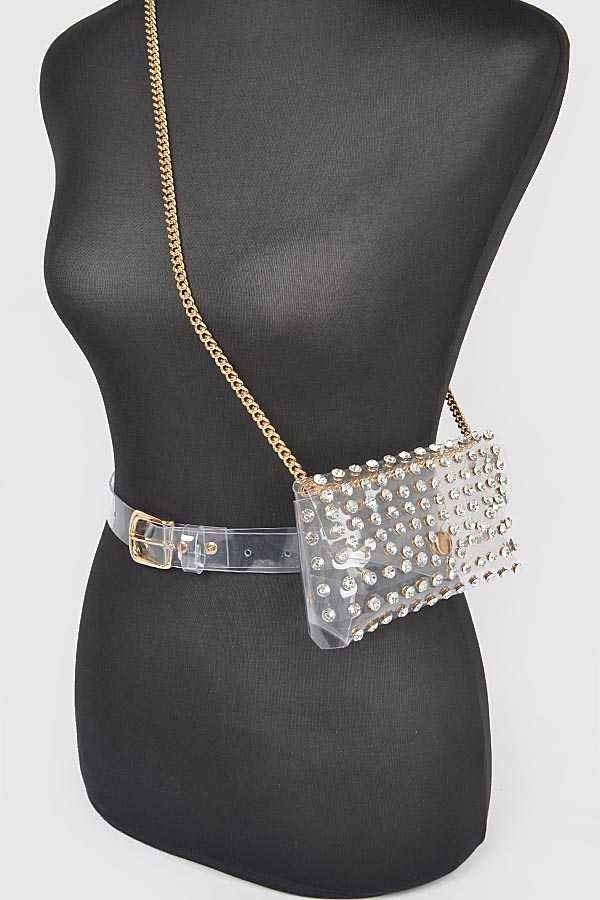 Clear Studded Fanny Pack