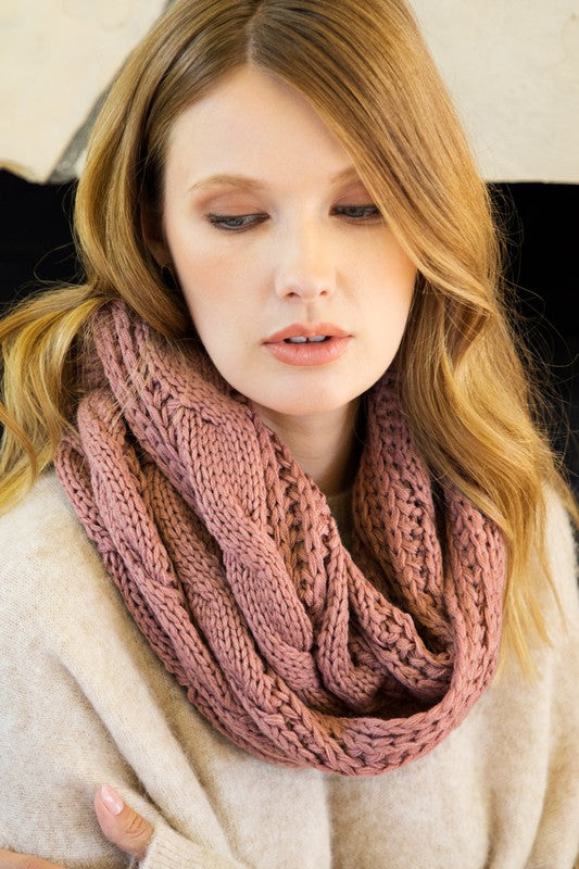Cable knit infinity shop scarf