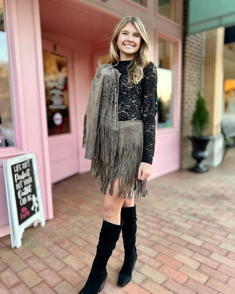 Western skirts on sale zip up