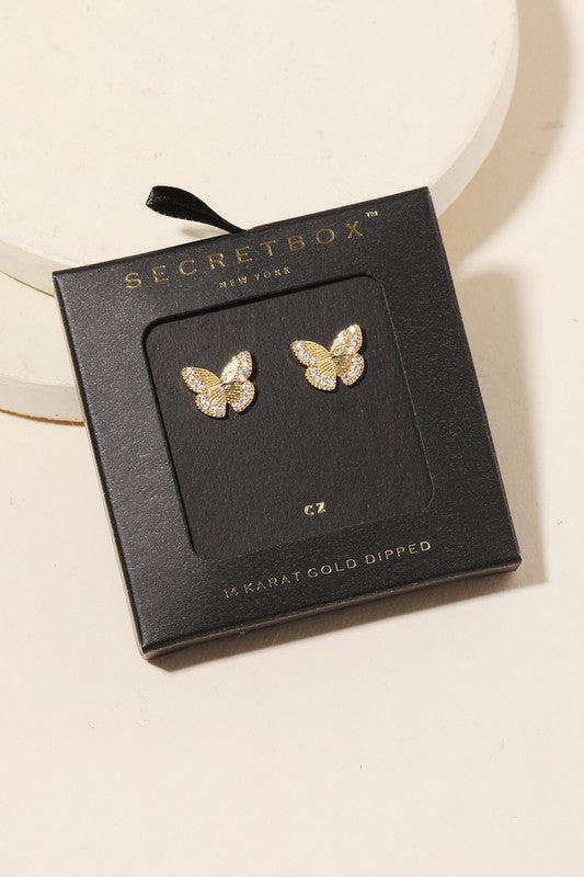Studded Butterfly Earrings
