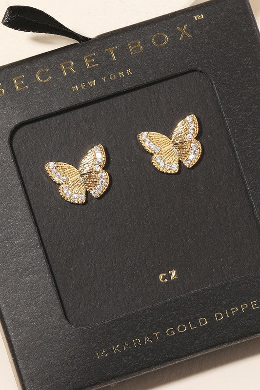 Studded Butterfly Earrings