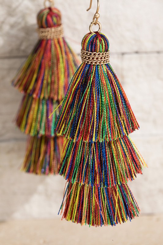 Tiered Tassel Earrings