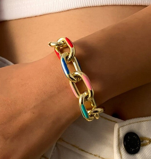 Colorful Paint Chain Bracelet
