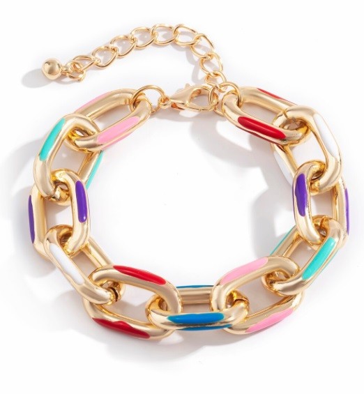 Colorful Paint Chain Bracelet