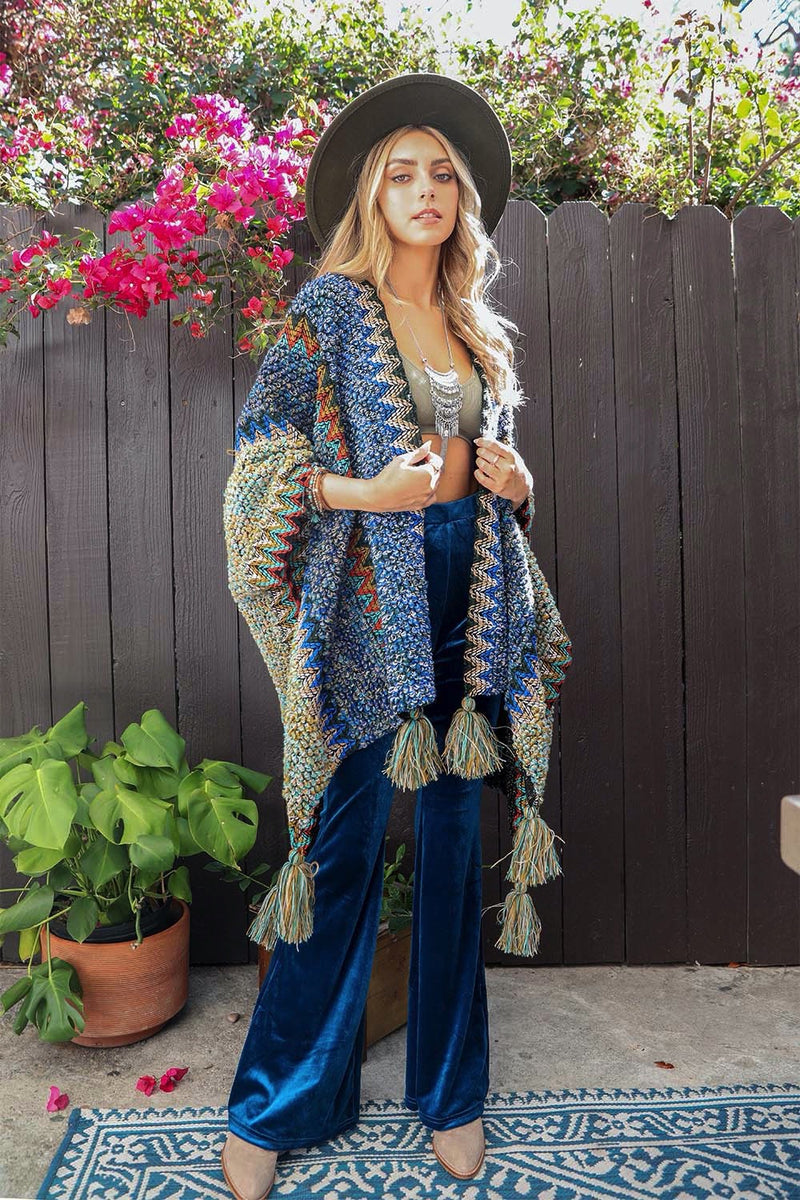 Colorful Crochet Poncho