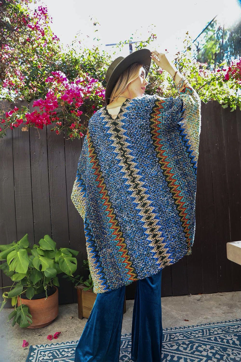 Colorful Crochet Poncho