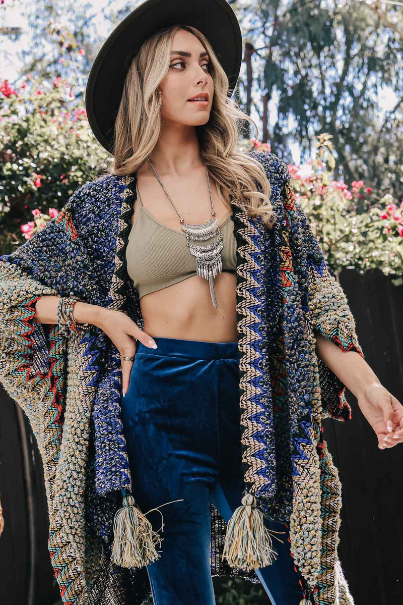 Colorful Crochet Poncho