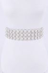 Clear Pearl Stud Belt