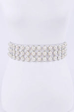 Clear Pearl Stud Belt