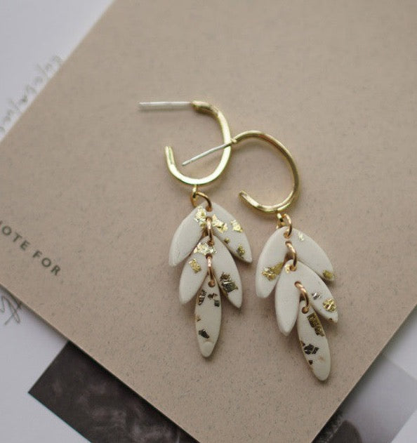 Geo Leaf Earrings