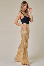 24 Kt Gold Sequin Pants