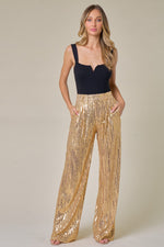 24 Kt Gold Sequin Pants