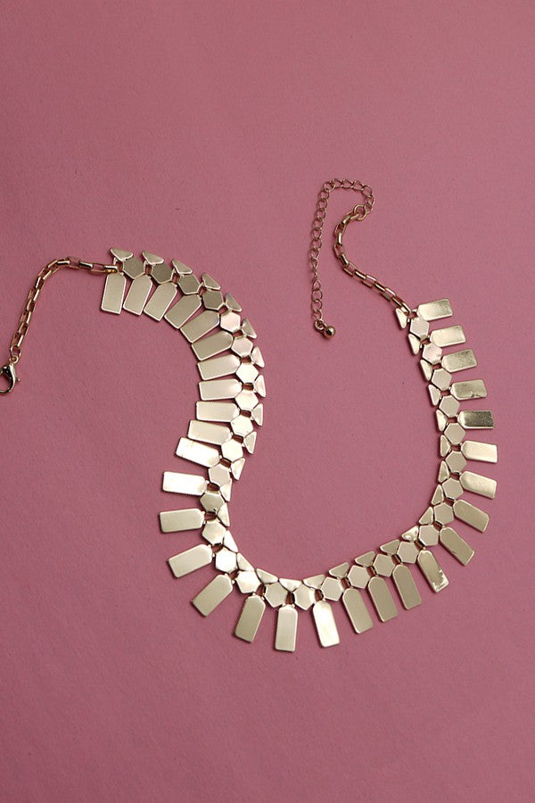 Geometric Fringe Necklace