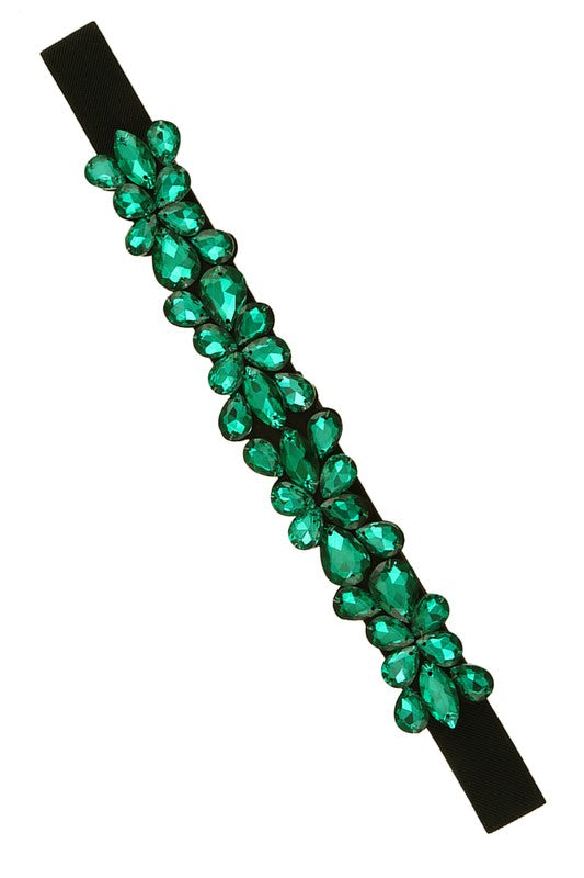 Crystal Accent Elastic Belt
