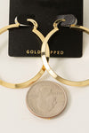 Gold Dipped Latch Hoop Earrings