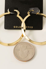 Gold Dipped Latch Hoop Earrings
