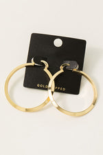 Gold Dipped Latch Hoop Earrings