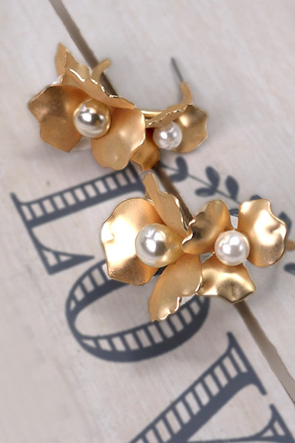 Pearl Flower Earrings