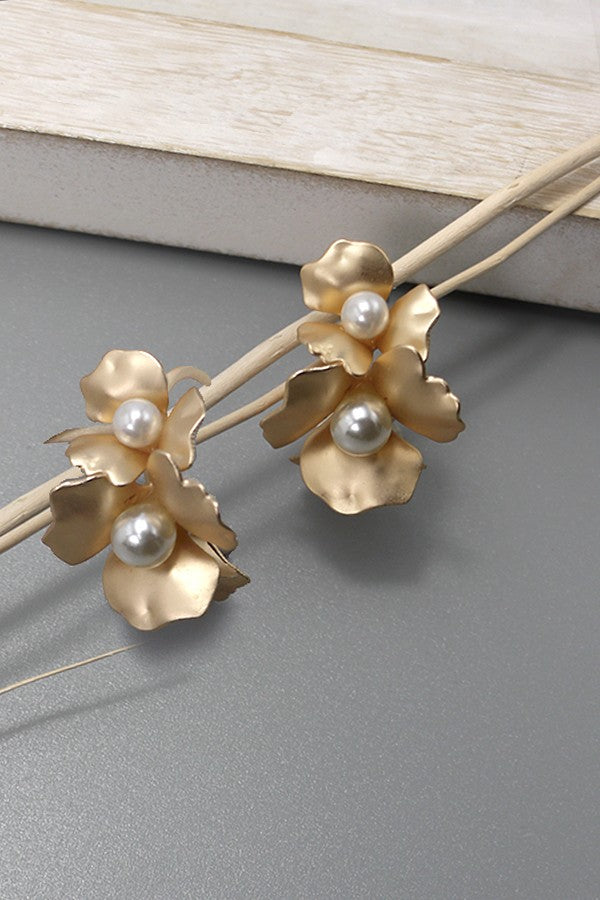 Pearl Flower Earrings