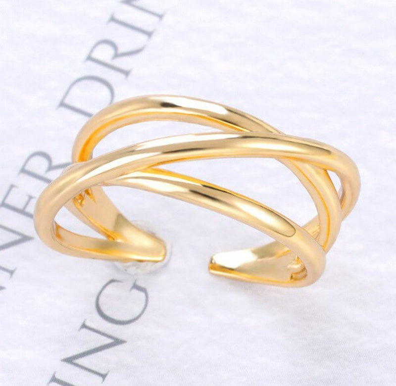 Gold Geometric Ring