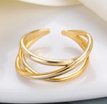 Gold Geometric Ring