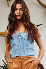 Living Life Denim Corset