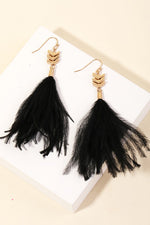 Feather Drop Earrings