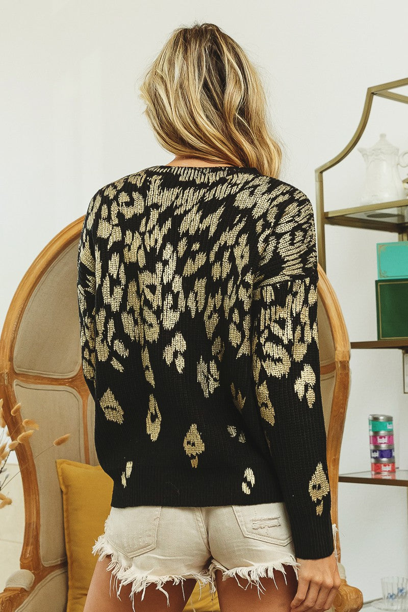 Golden Leopard Sweater