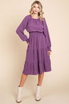 Passionate in Purple Dress