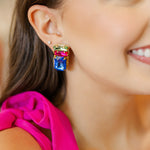Crystal Gem Stud Earrings