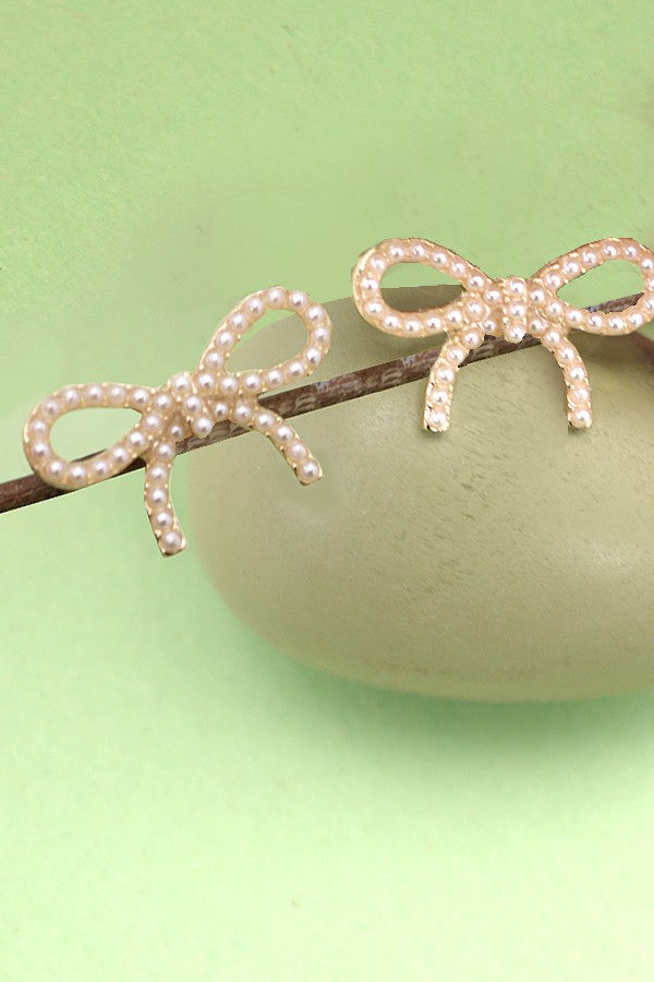 Sweet Bow Stud Earrings