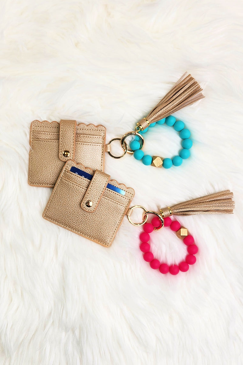 Gold Wallet Key Ring