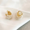 Pearl Flower Basket Earrings