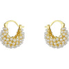 Pearl Flower Basket Earrings
