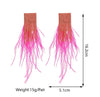 Feather Crystal Tassel Earring