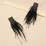 Feather Crystal Tassel Earring