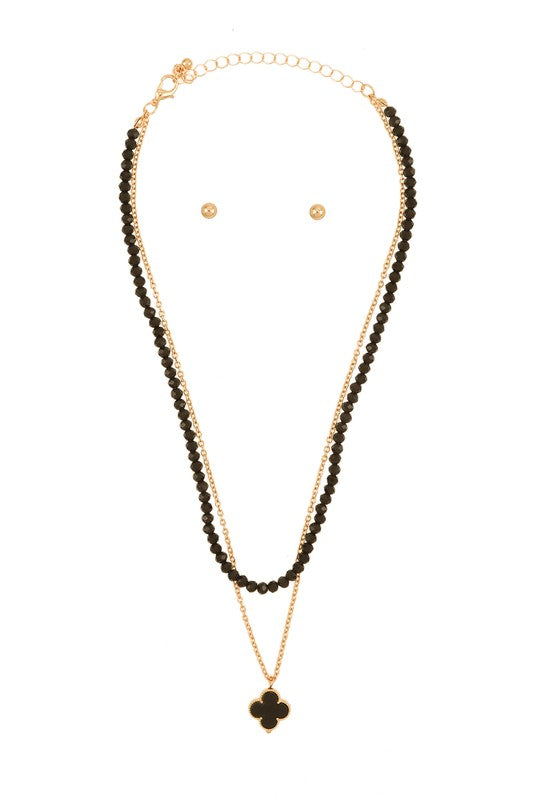 Clover Layered Necklace Set