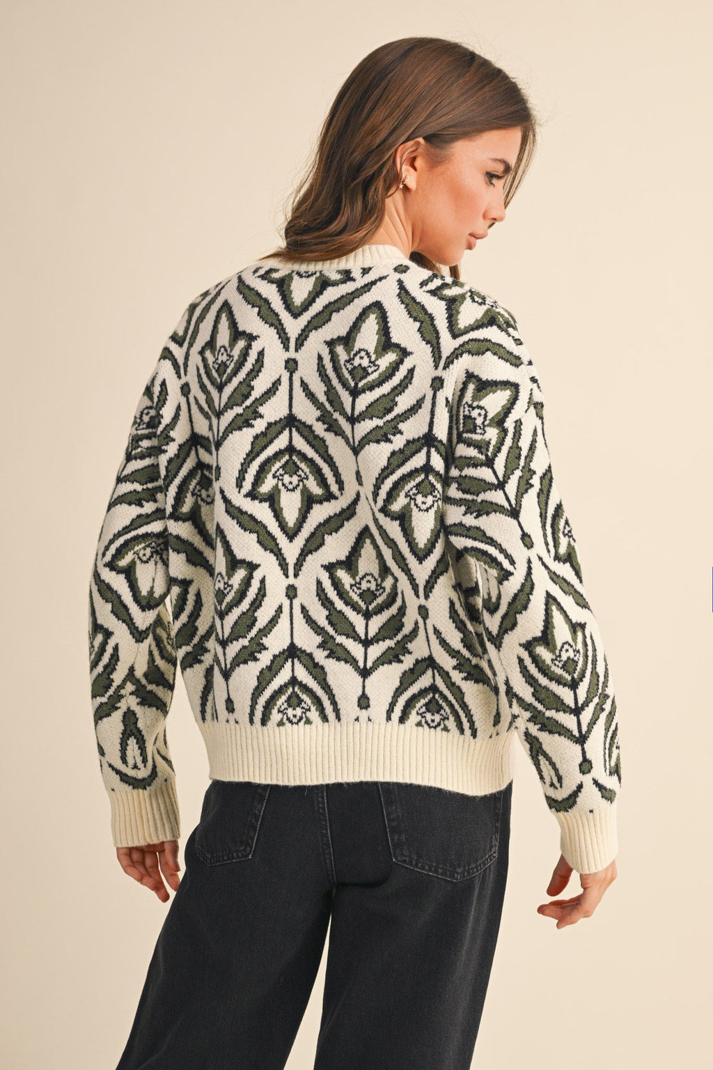 Olive Bloom Sweater