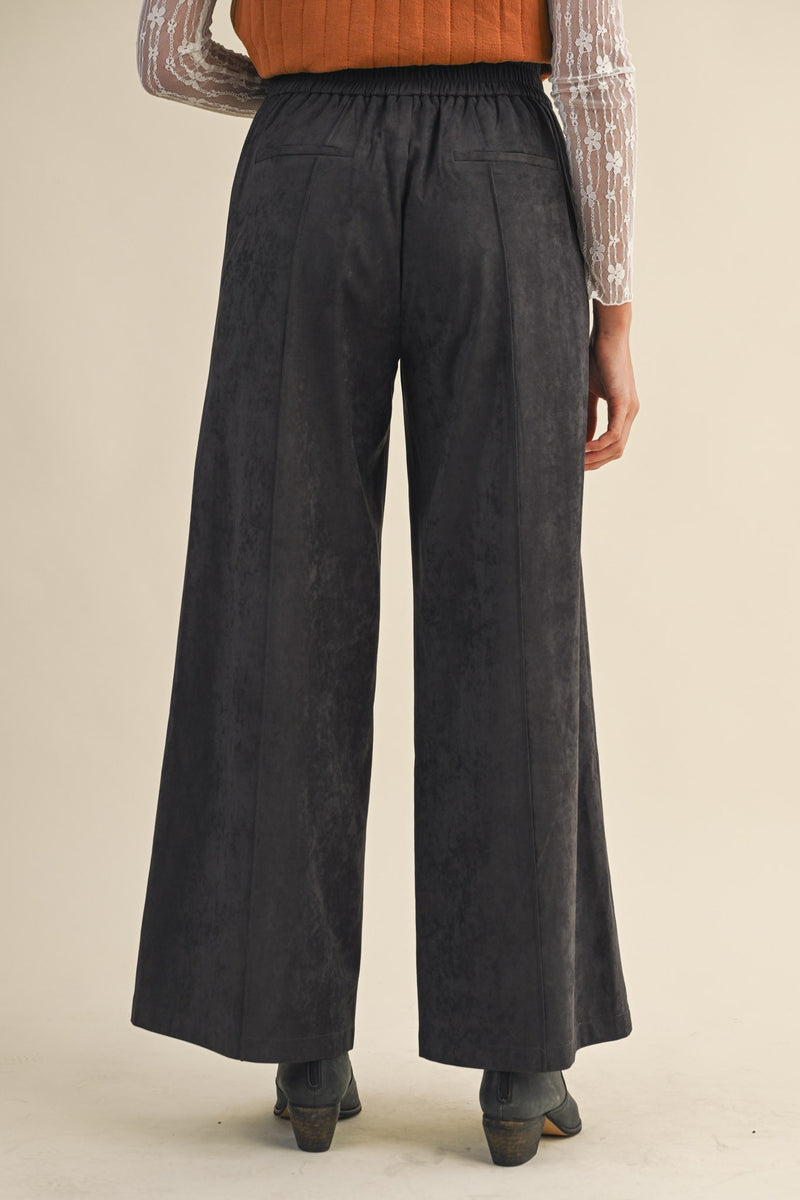 Charcoal Suede Trousers
