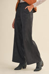 Charcoal Suede Trousers