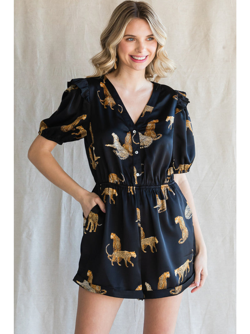 Cheetah Girl Romper