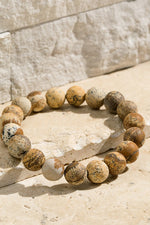 NATURAL STONE BEADED BRACELET