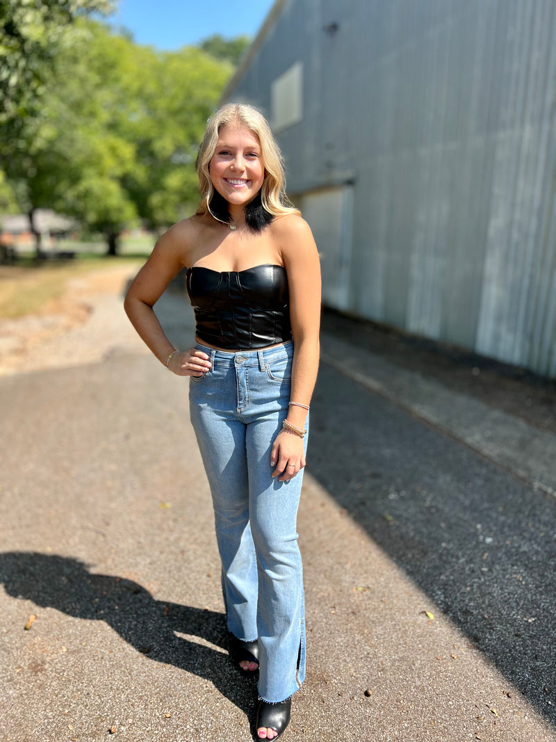 Dusty Sky High Rise Jeans