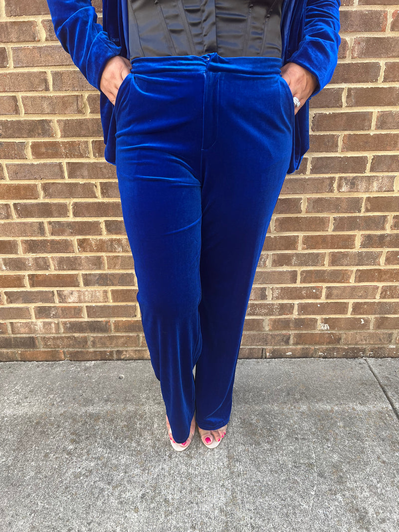 Blue Magic Velvet Pants