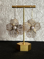 Gold Blossom Flower Earrings