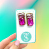 Crystal Gem Stud Earrings