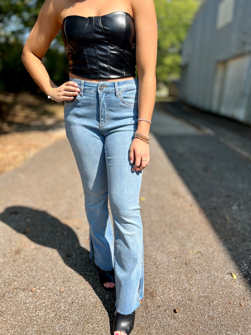 Dusty Sky High Rise Jeans