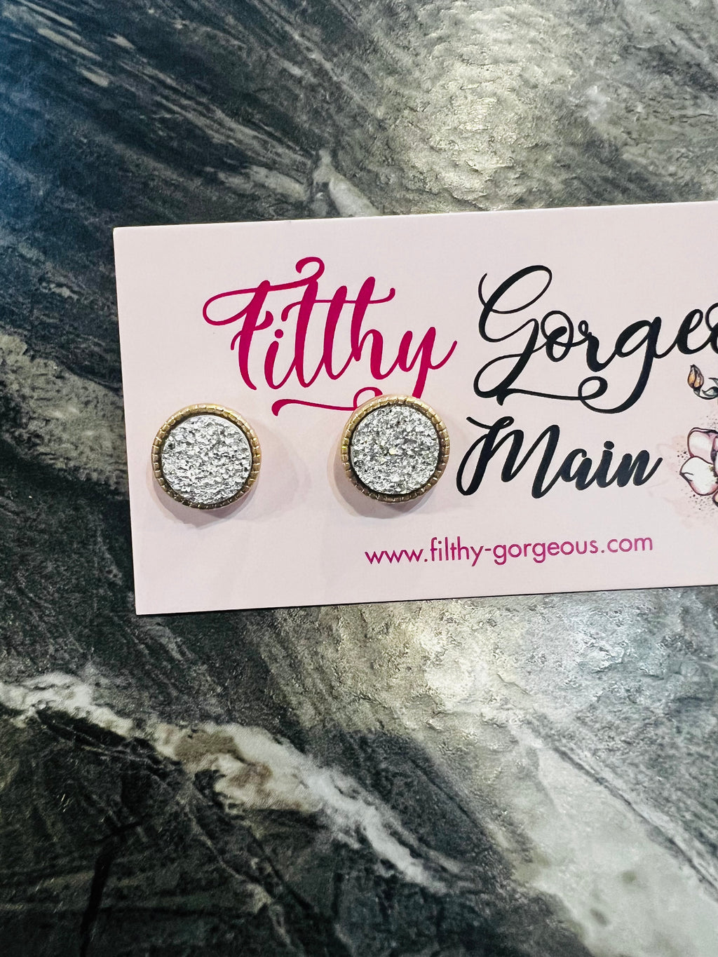 Druzy Stud Earrings