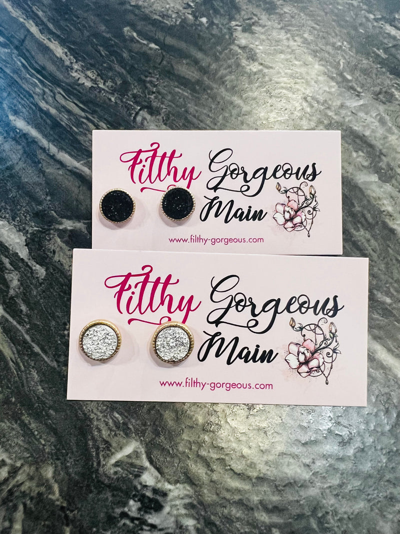 Druzy Stud Earrings